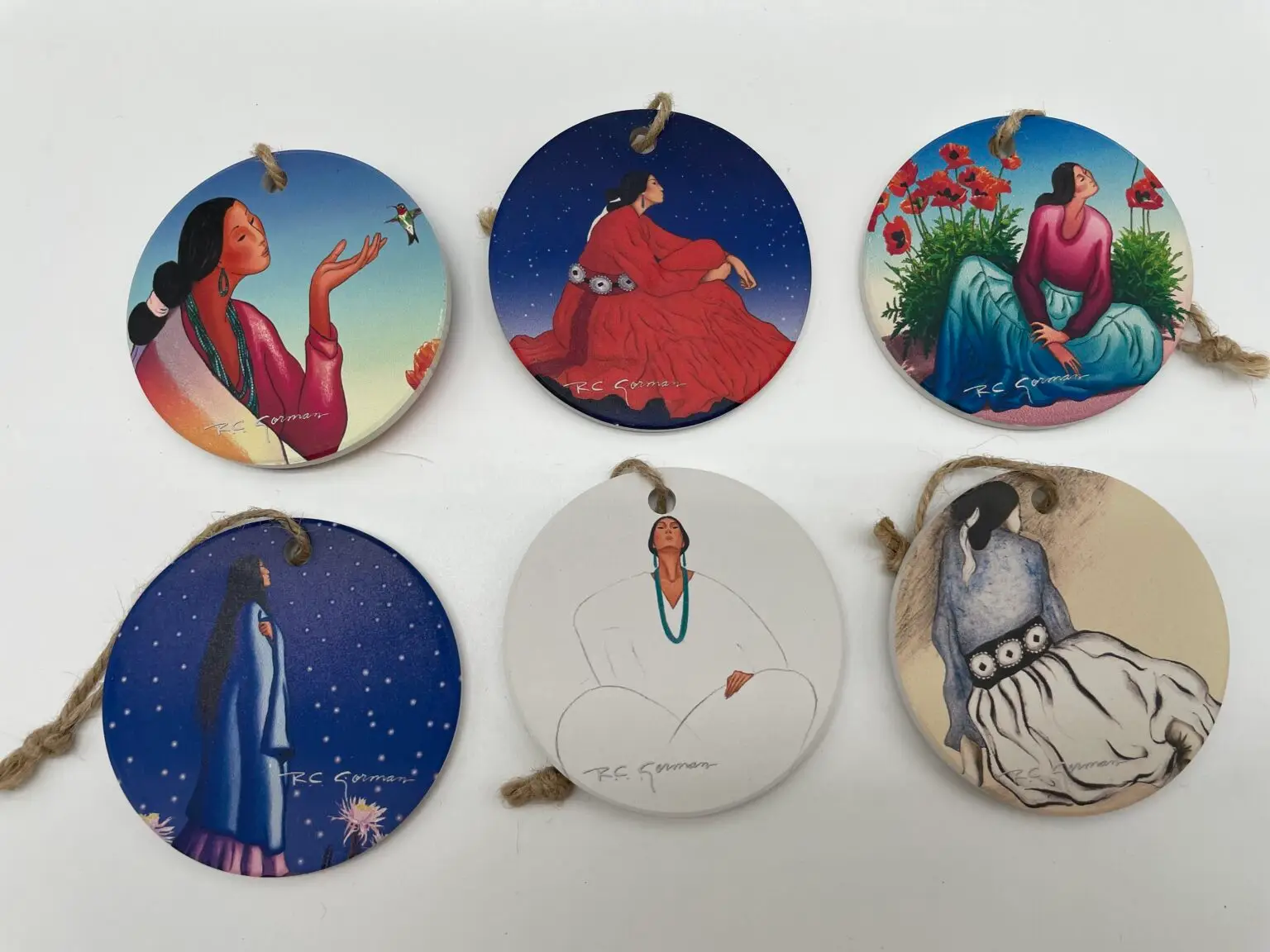 Ceramic Ornaments - Set of 6