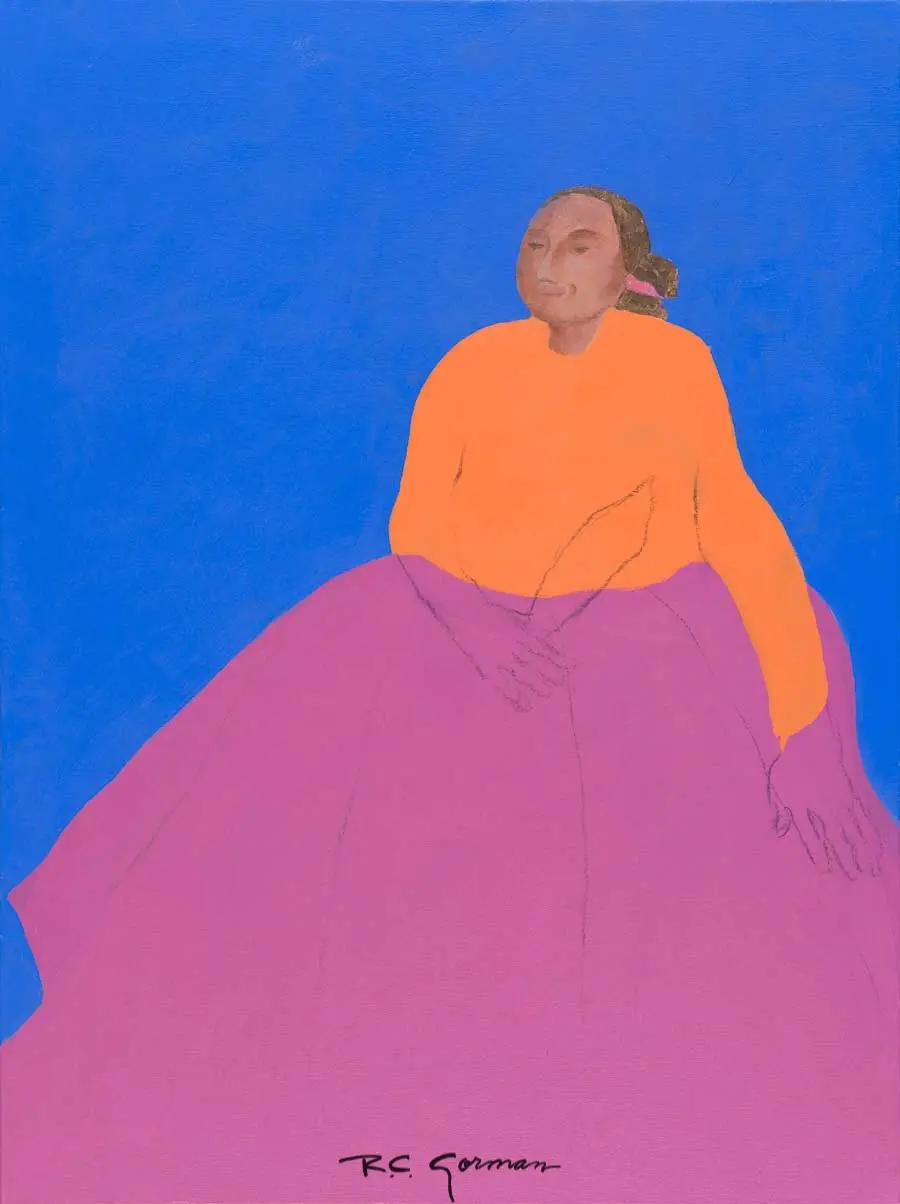 Woman with Feather