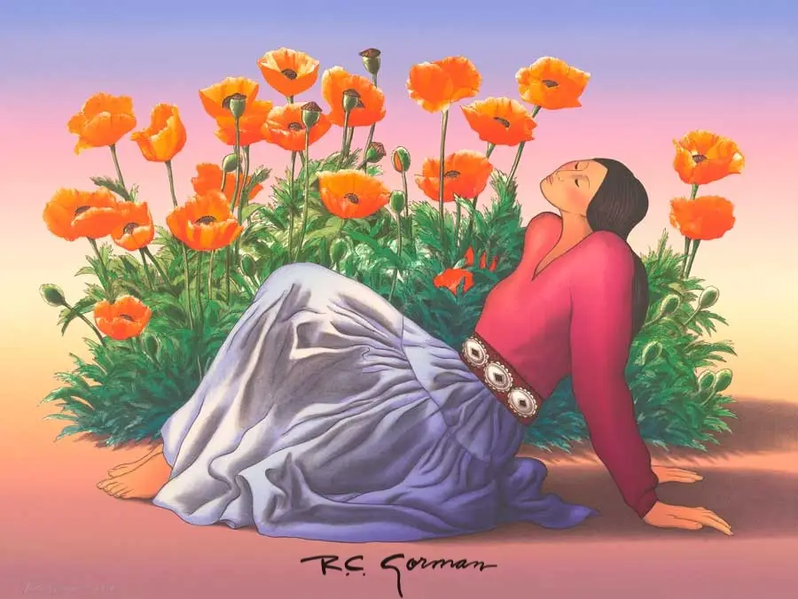 Woman with Poppies