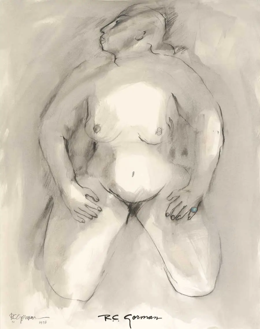 Woman with Turquoise Ring